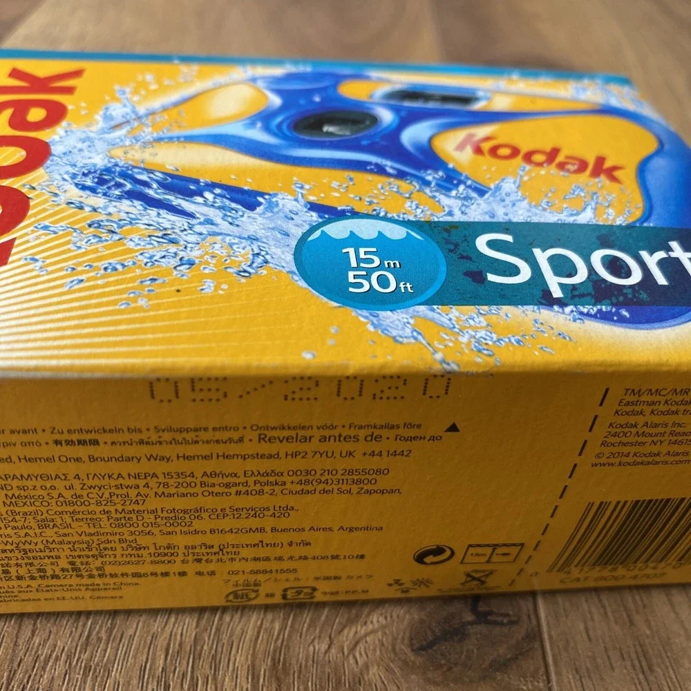 2x Kodak Sport Single Use Disposable Waterproof Camera 27‎ Exposure New Exp 2020